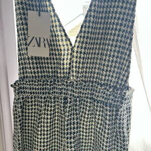 Zara Black and White Tweed Jumper